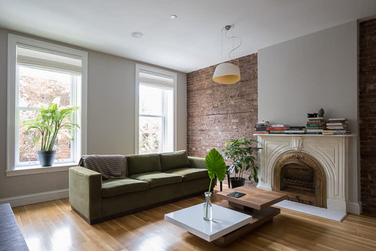 Bill Penner Fort Greene townhouse master bedroom sitting area