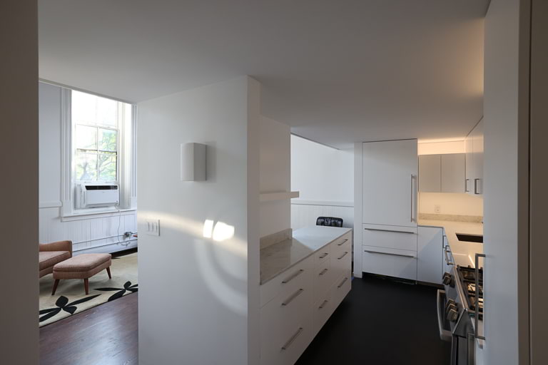 Bill Penner Cobble Hill loft hall view to kitchen