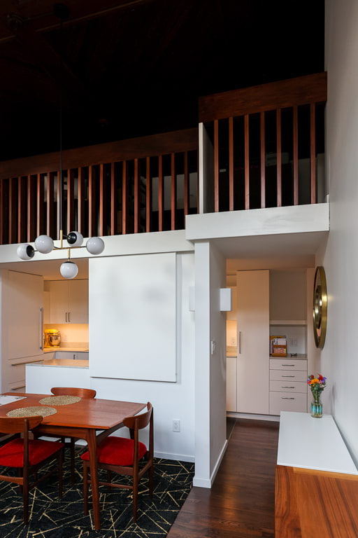 Bill Penner Cobble Hill loft dining room to entry hall