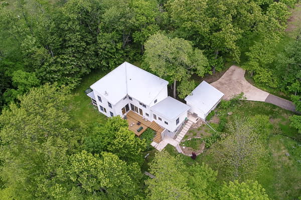 Bill Penner House Gambier, OH aerial view of house