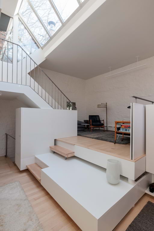 Bill Penner Brooklyn townhouse skylight and stairs